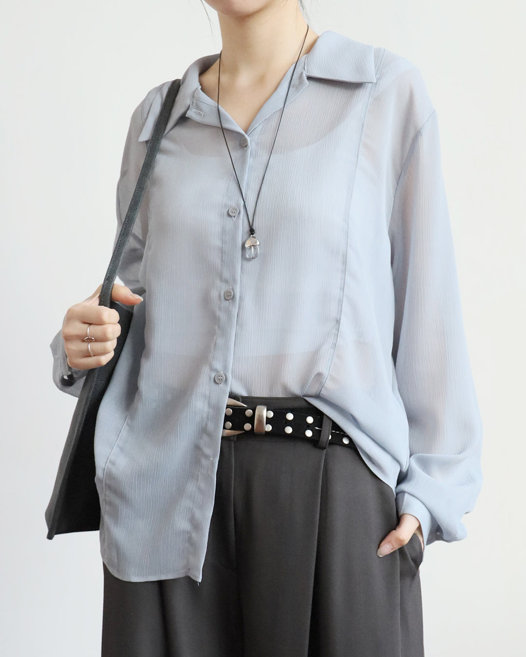 Crinkle Fabric Shirt (7 Colors)