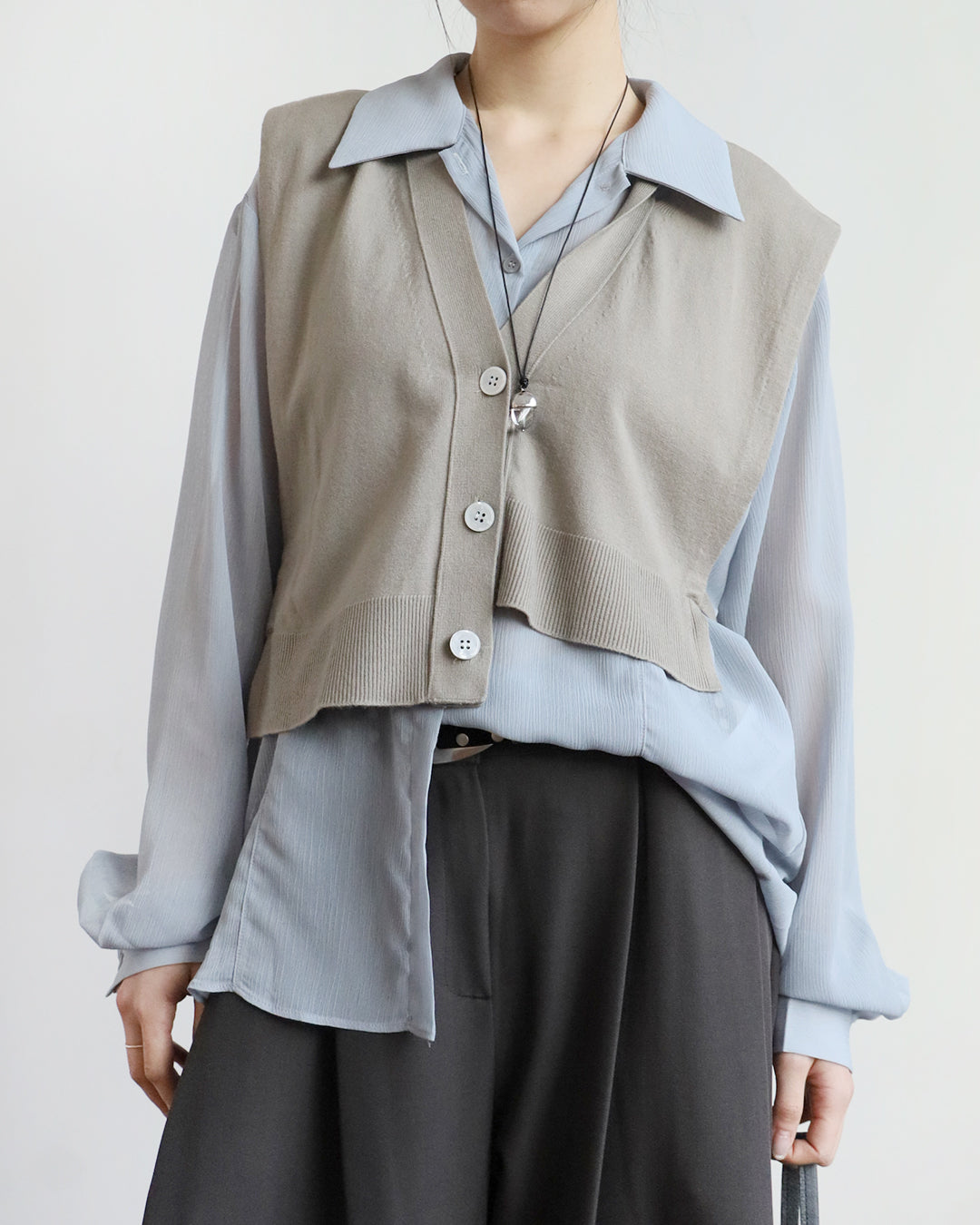 Tie Waist Knitted Vest (4 Colors)
