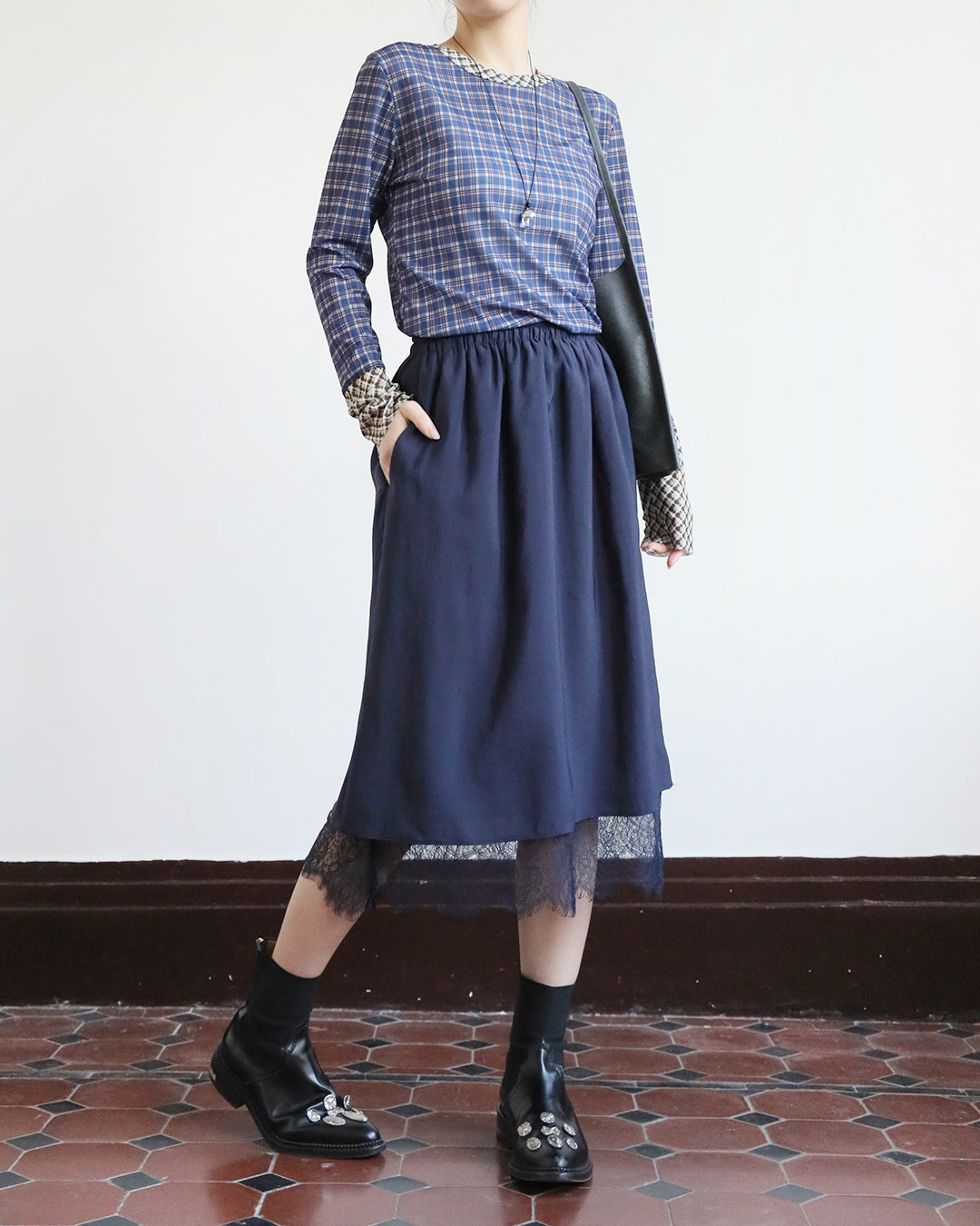 Mix Checker Top (2 Colors)