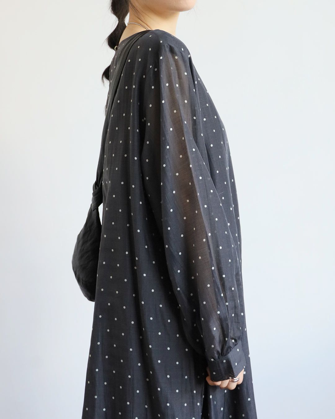 Polka Dot Silky Dress (2 color)