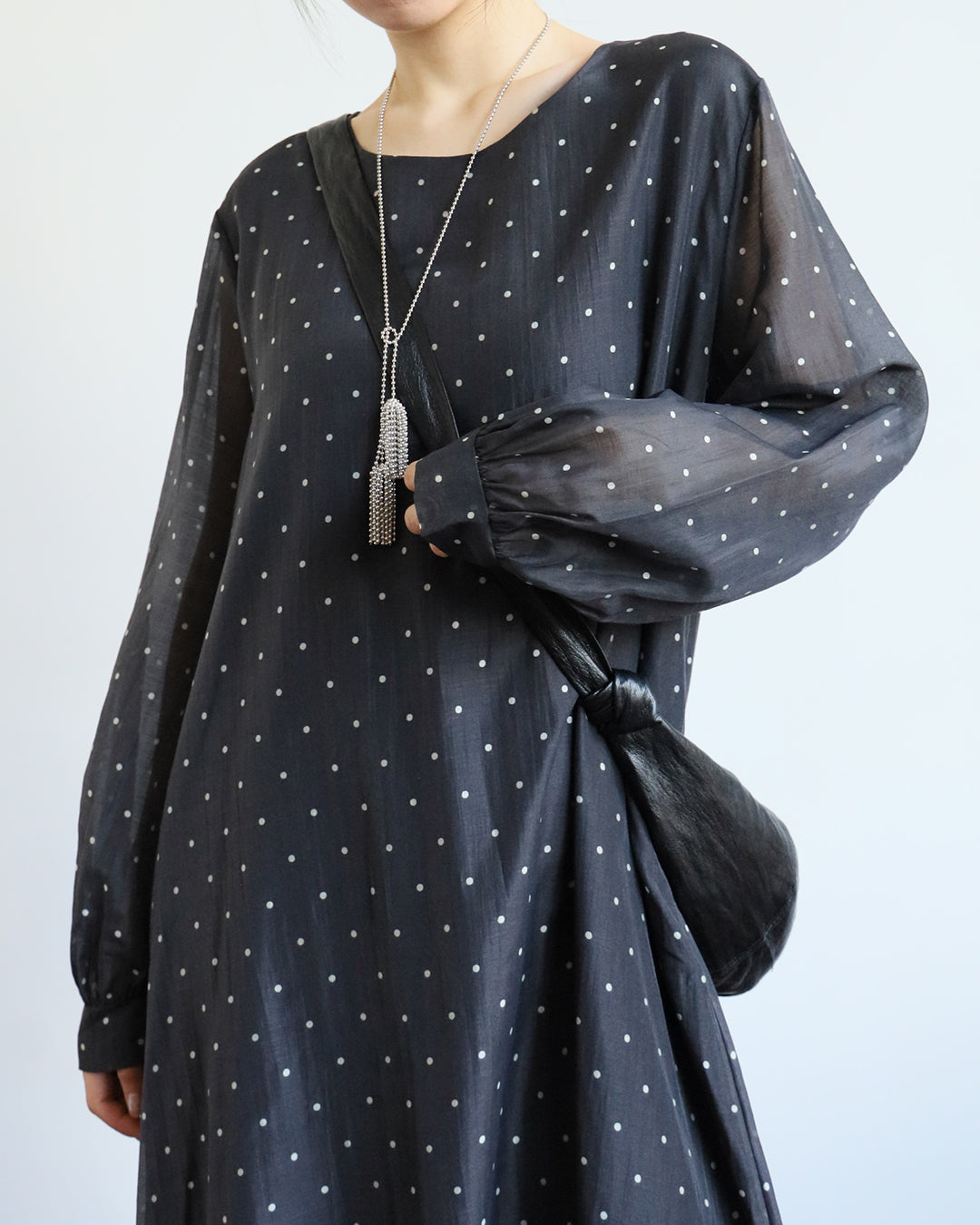 Polka Dot Silky Dress (2 color)