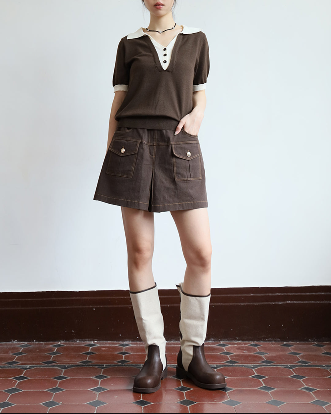 Front Pockets Skort (2 Colors | Size S - L)