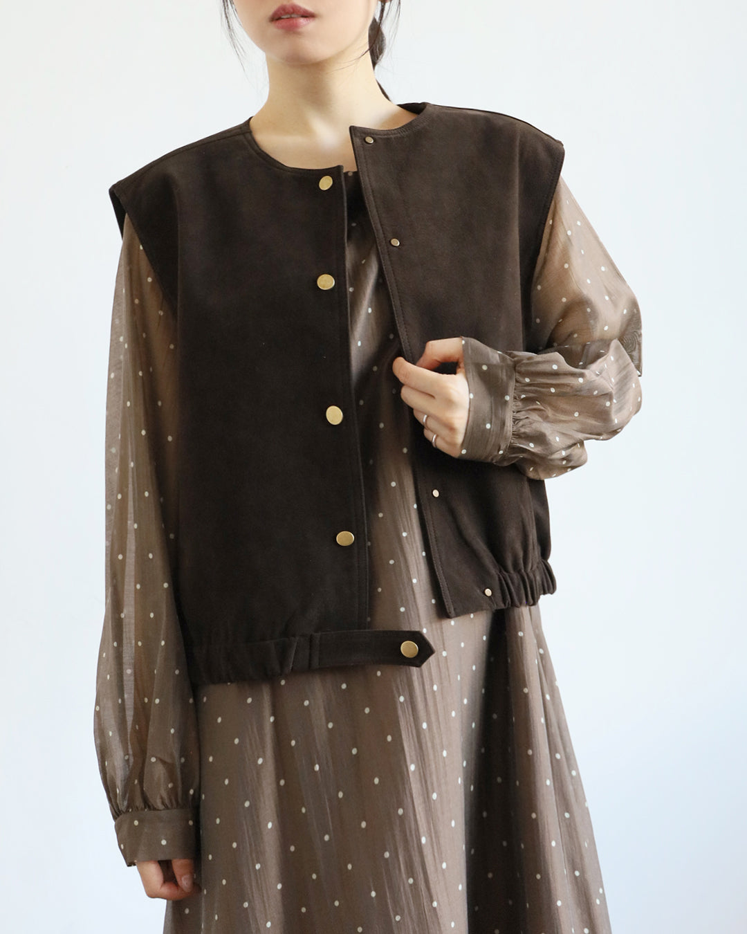 Faux Suede Vest (2 color)