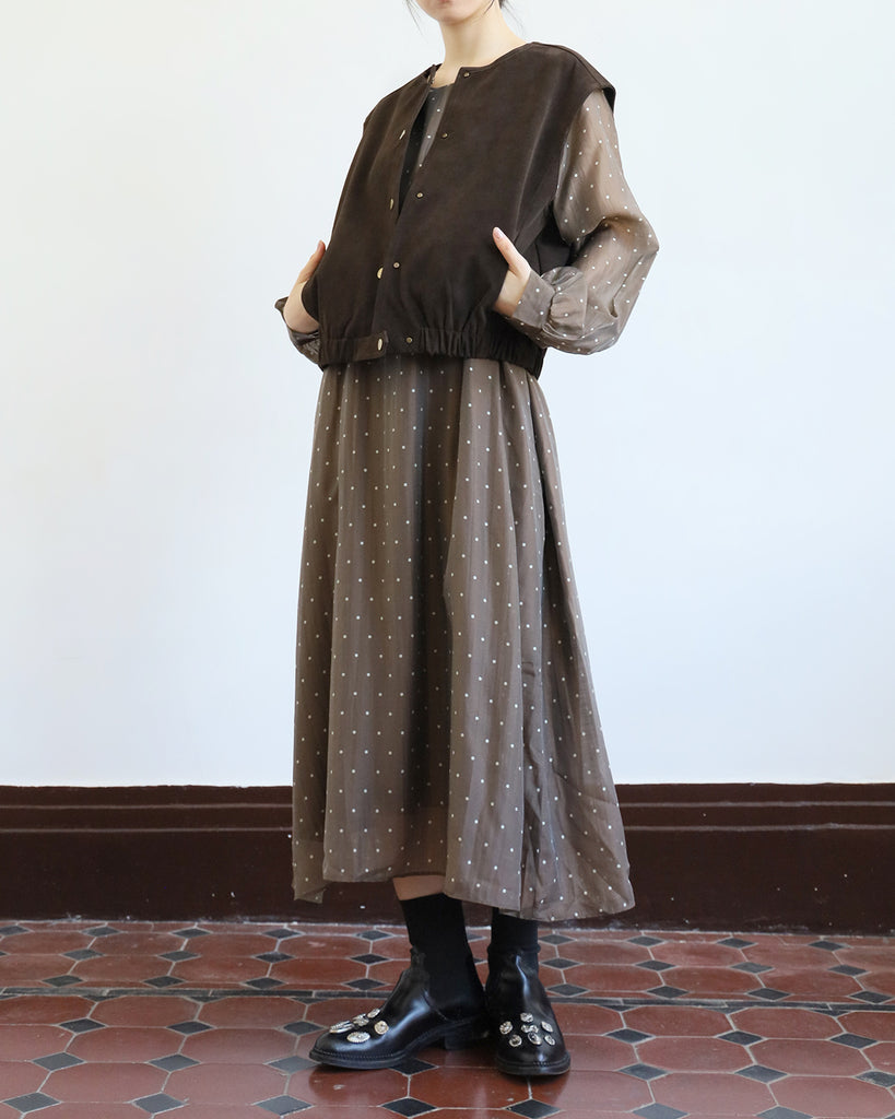 Faux Suede Vest (2 color)