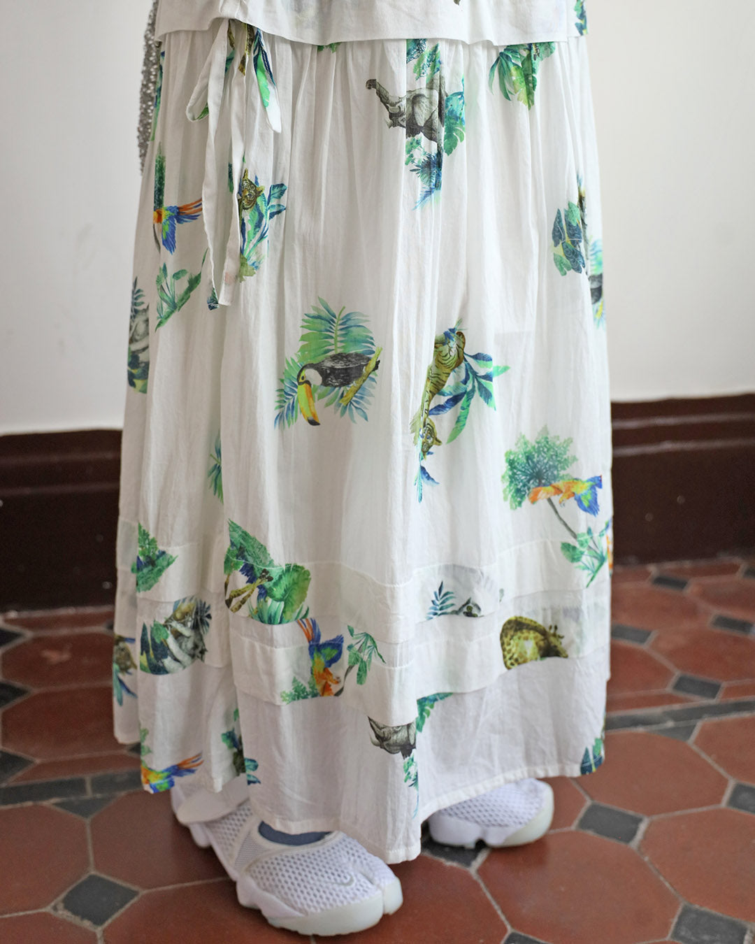 Animal Print Pleated Skirt (2 color)