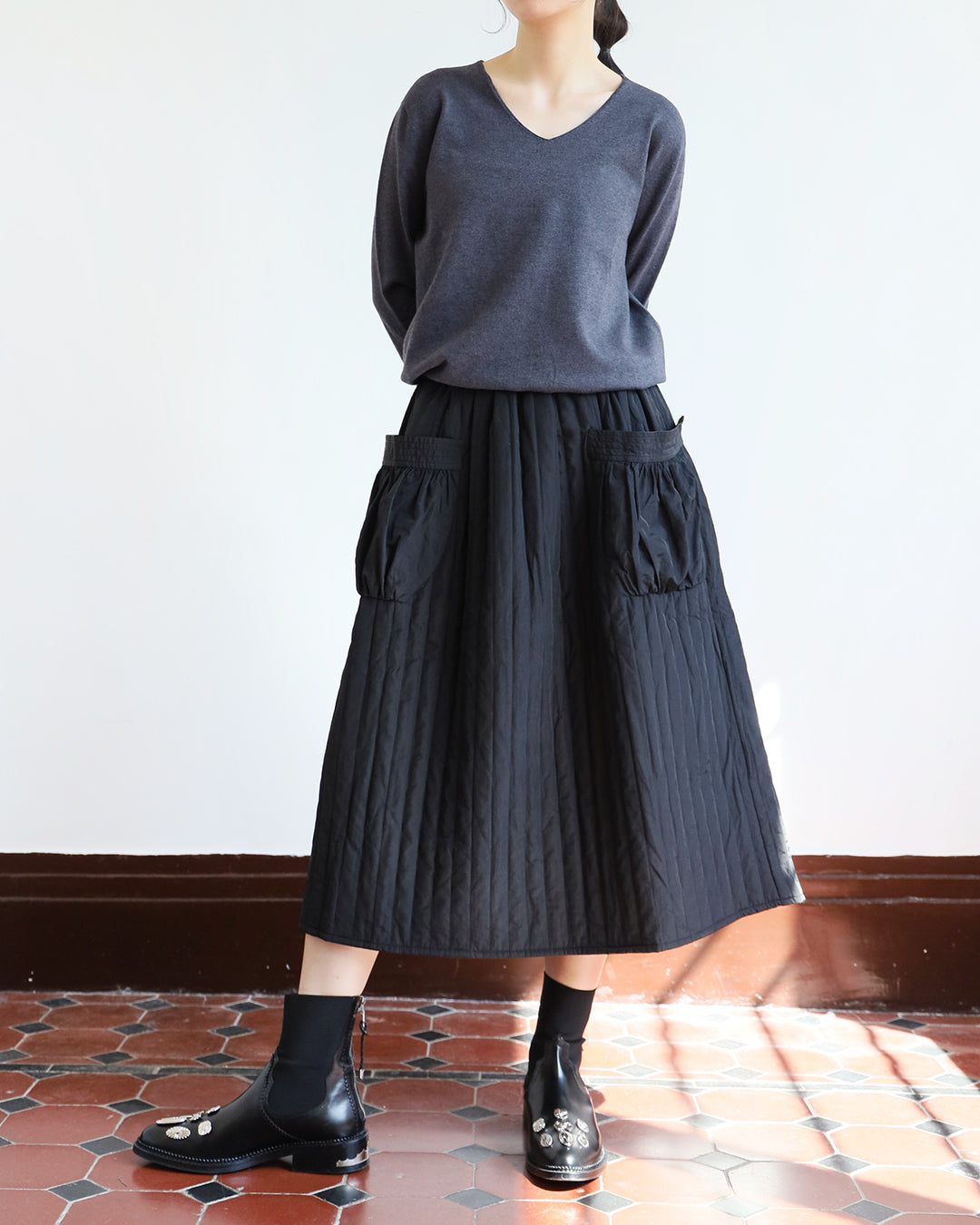 Pocket Quilted Skirt