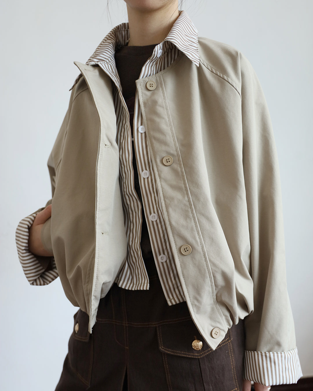 Pinstriped Layer Jacket