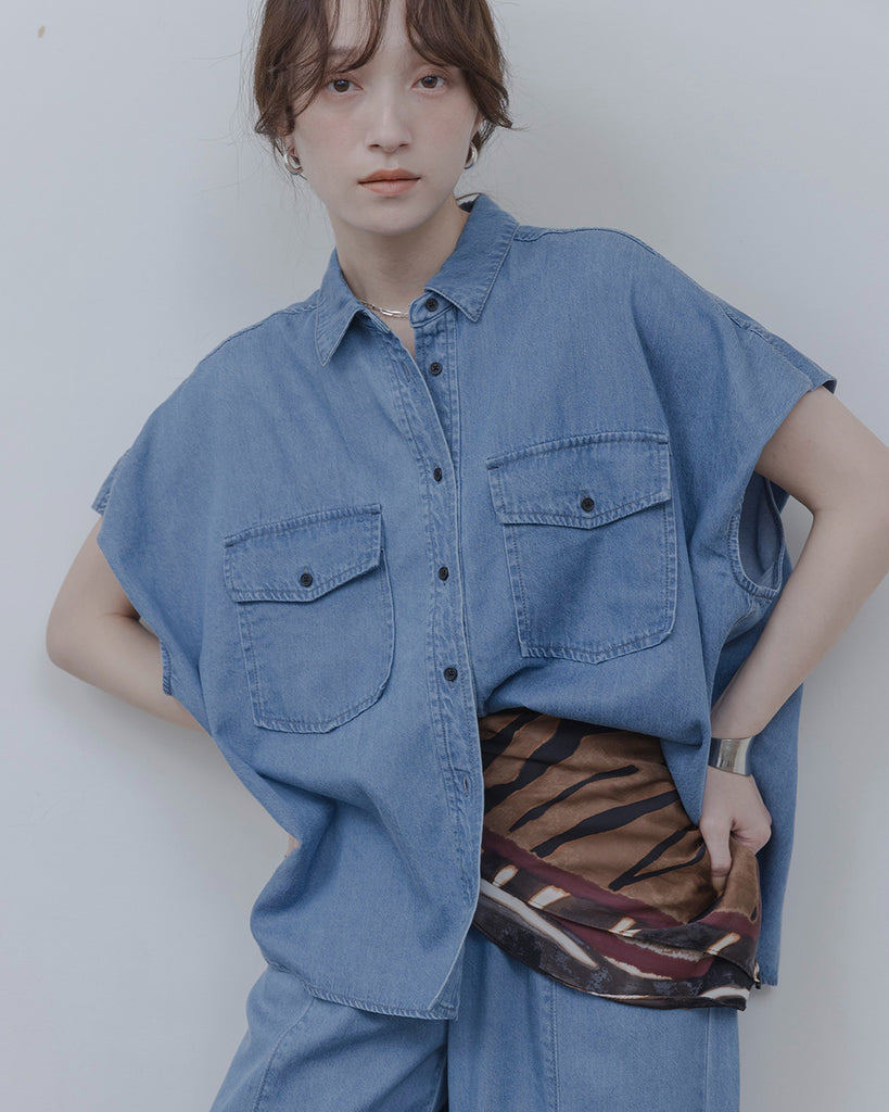 Japan Brand - Front Pockets  Denim Shirt
