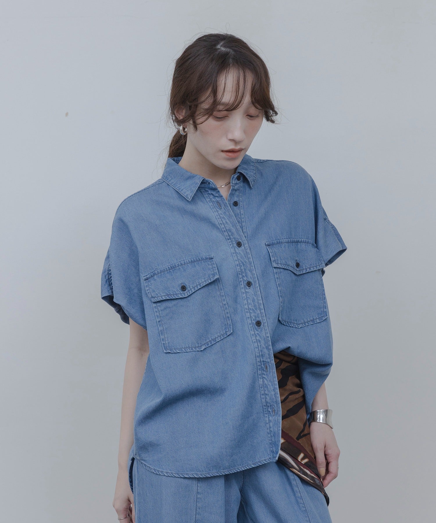 Japan Brand - Front Pockets  Denim Shirt