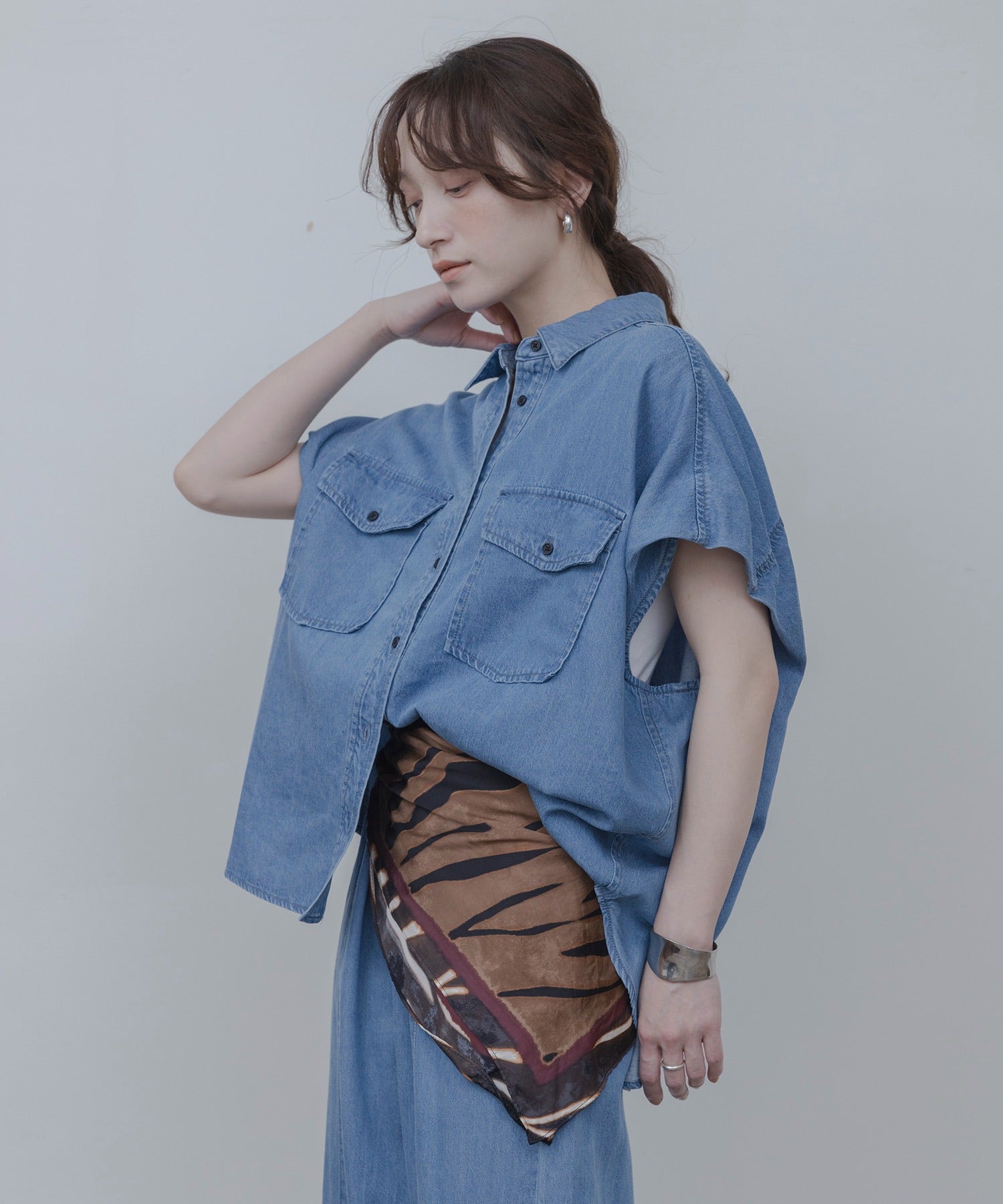 Japan Brand - Front Pockets  Denim Shirt