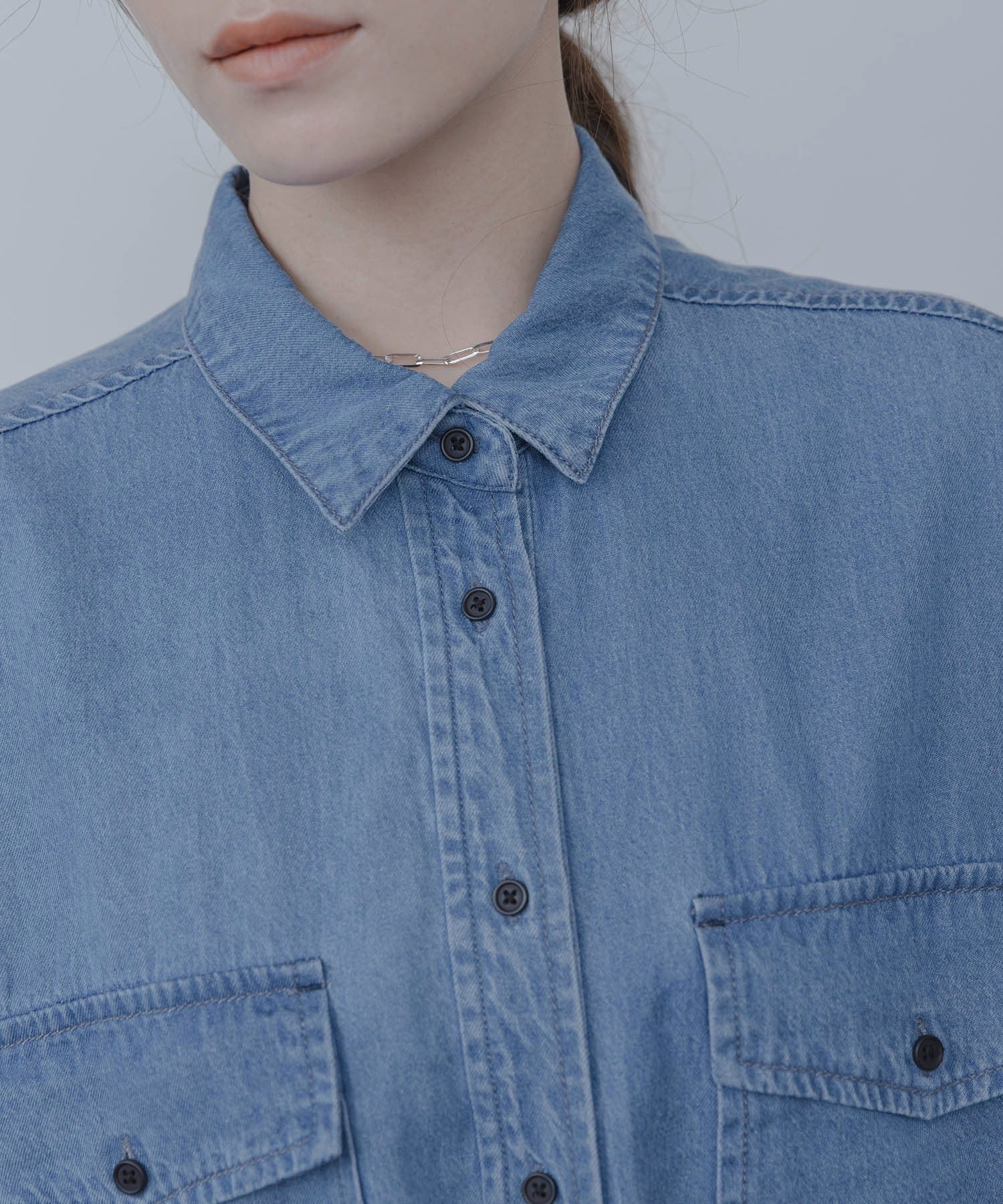 Japan Brand - Front Pockets  Denim Shirt