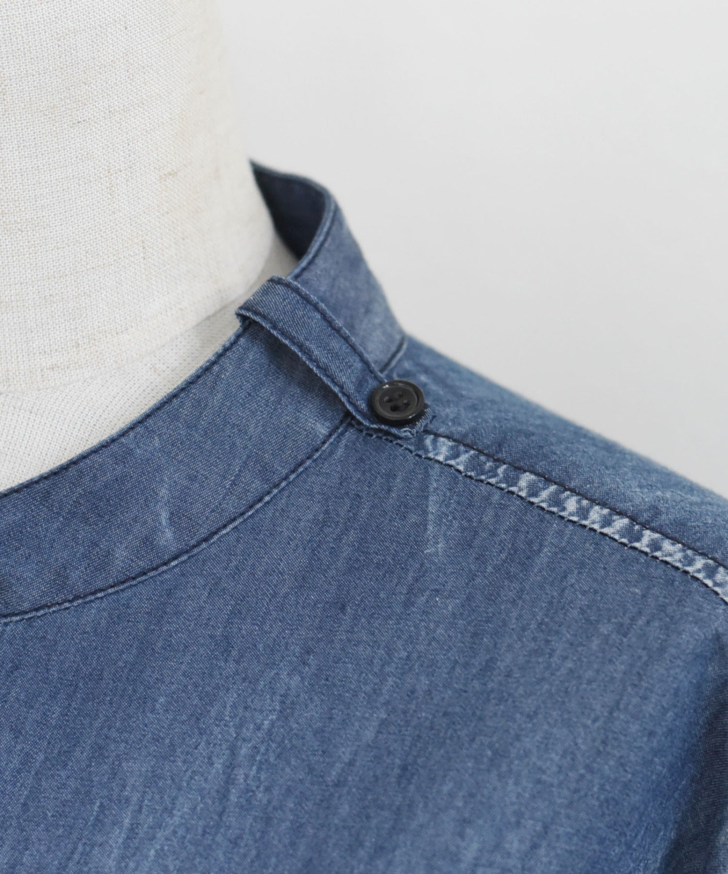 Japan Brand - Tie Collar Denim Shirt