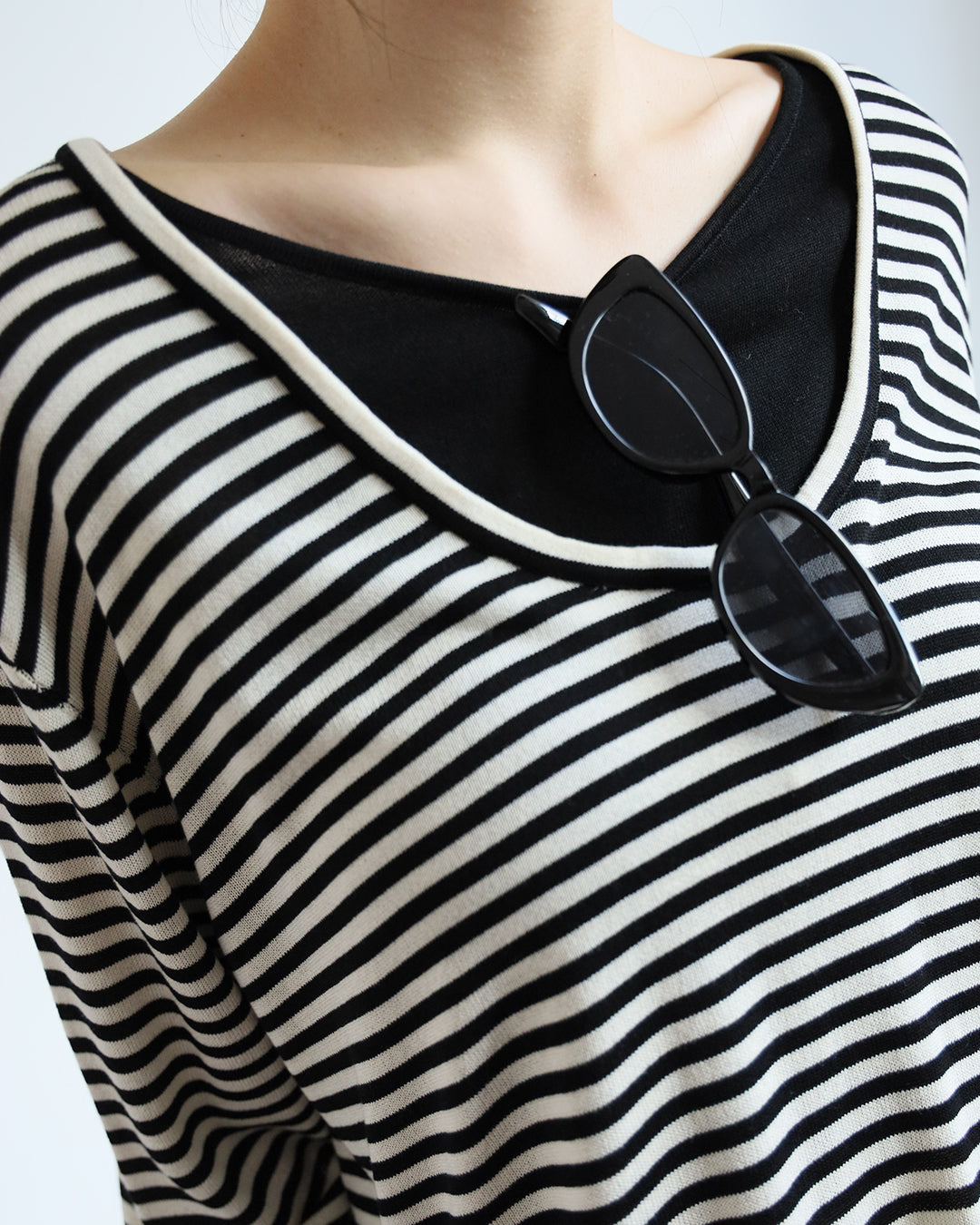 2 in 1 Striped Knit Top