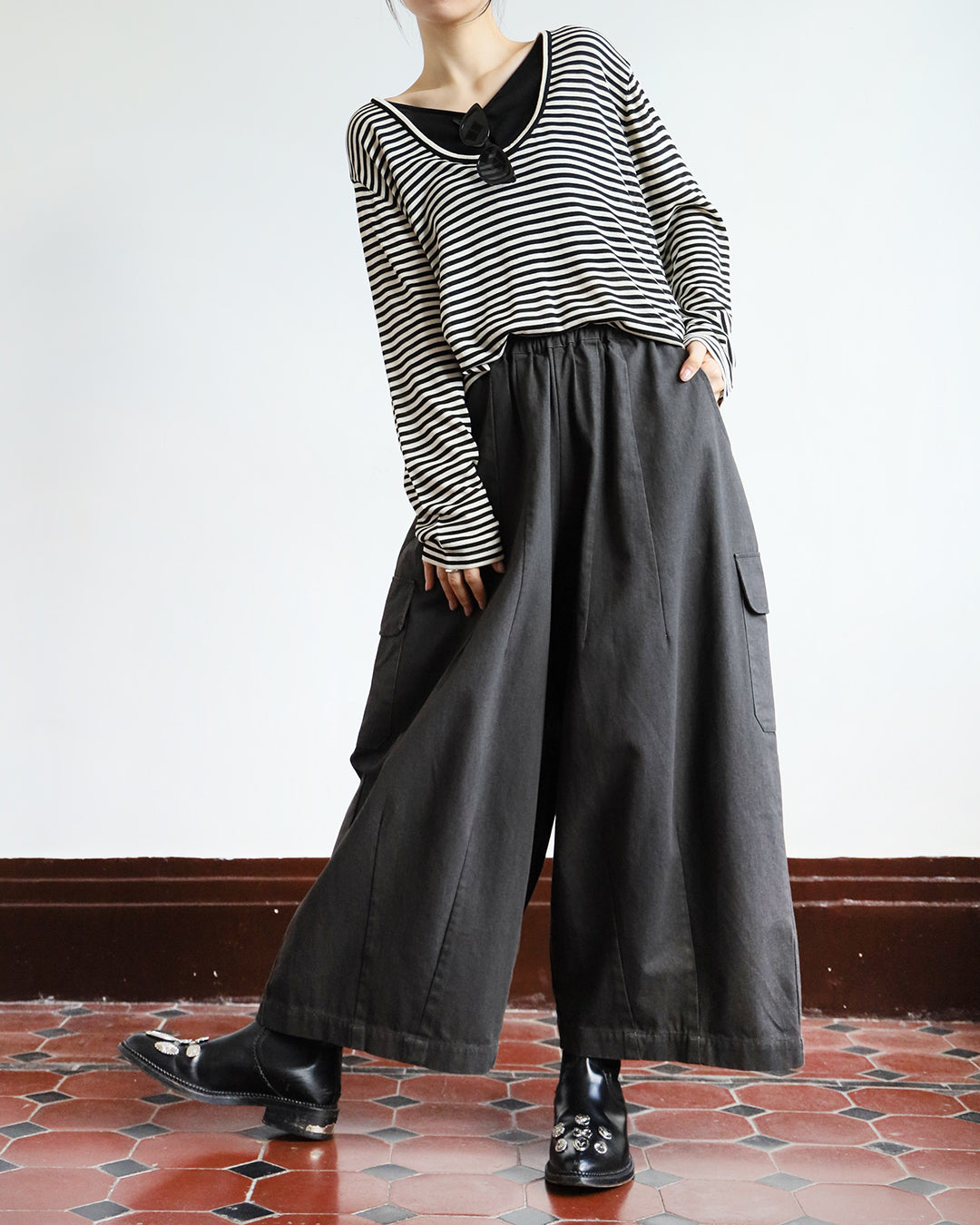 Cargo Wide Leg Pants (2 color)
