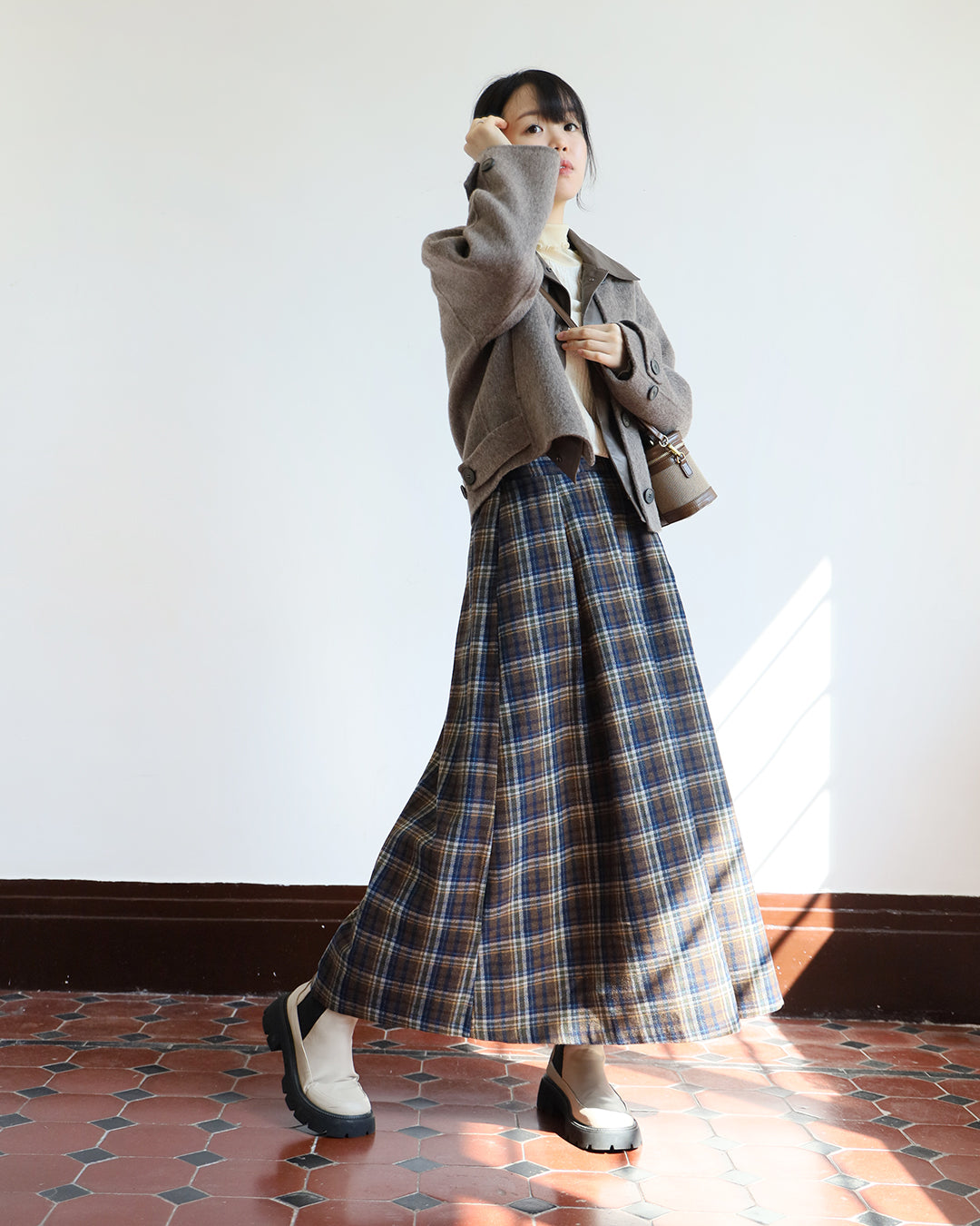 Checker Skirt  (2 color)