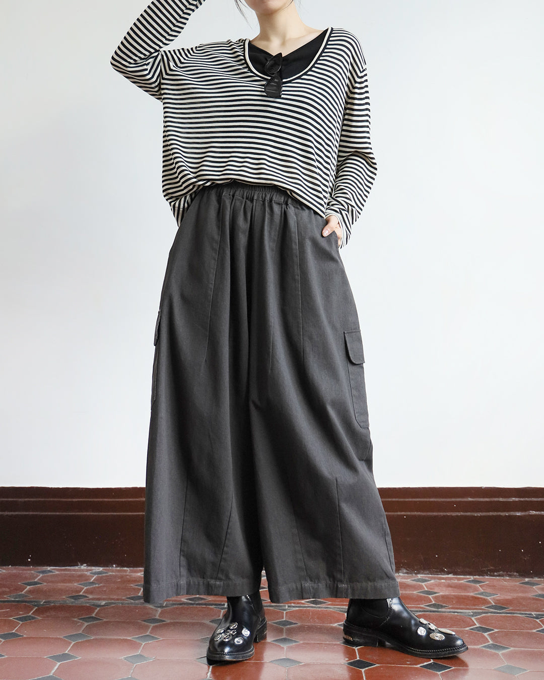 Cargo Wide Leg Pants (2 color)