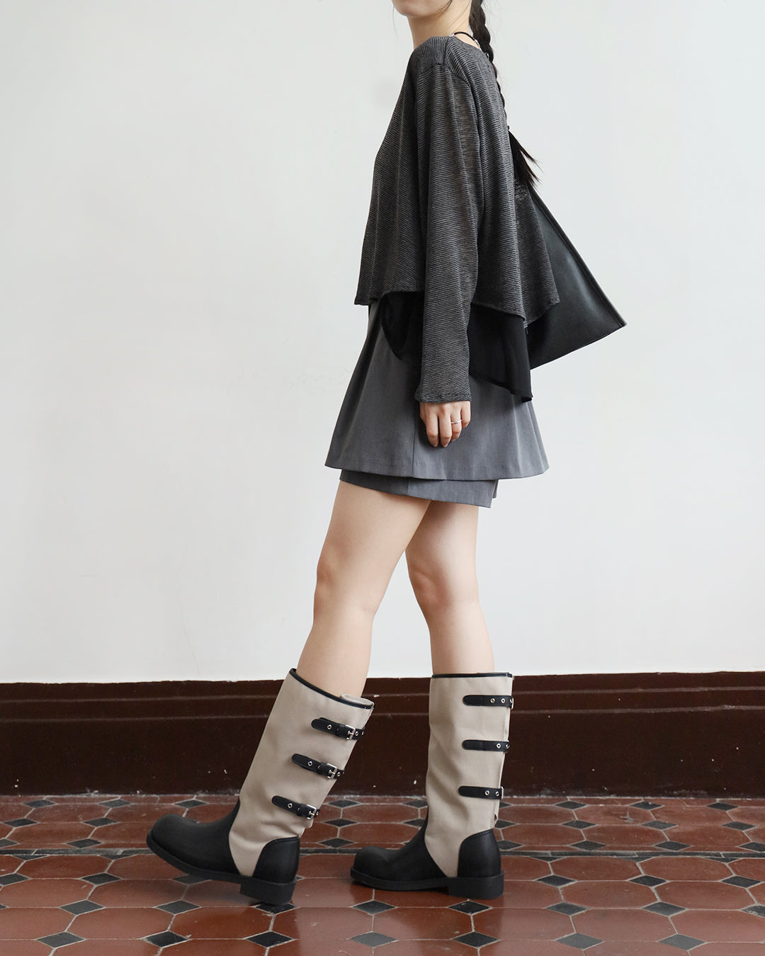 Tiered Tailored Layered Skort (2 Colors)