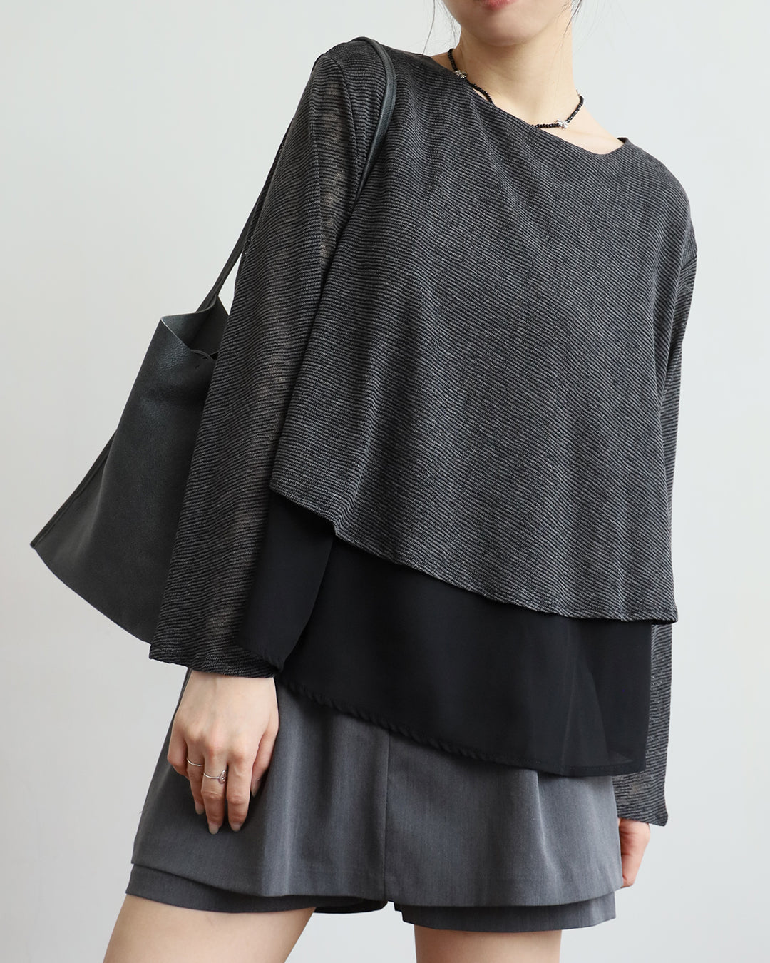 Chiffon Hem Top (2 Colors)