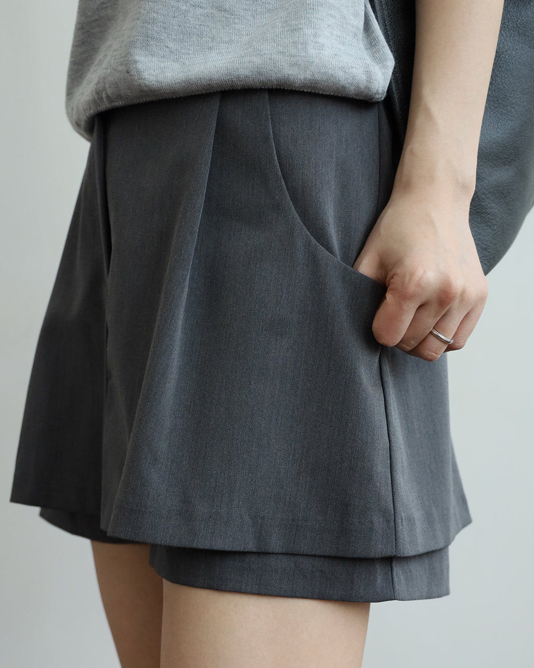 Tiered Tailored Layered Skort (2 Colors)