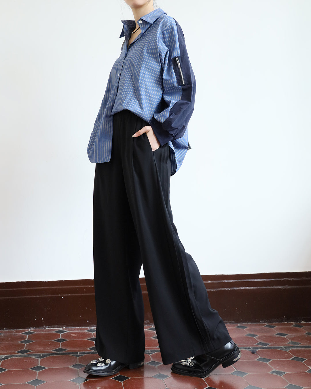 Side Pleated Pants (2 Colors)