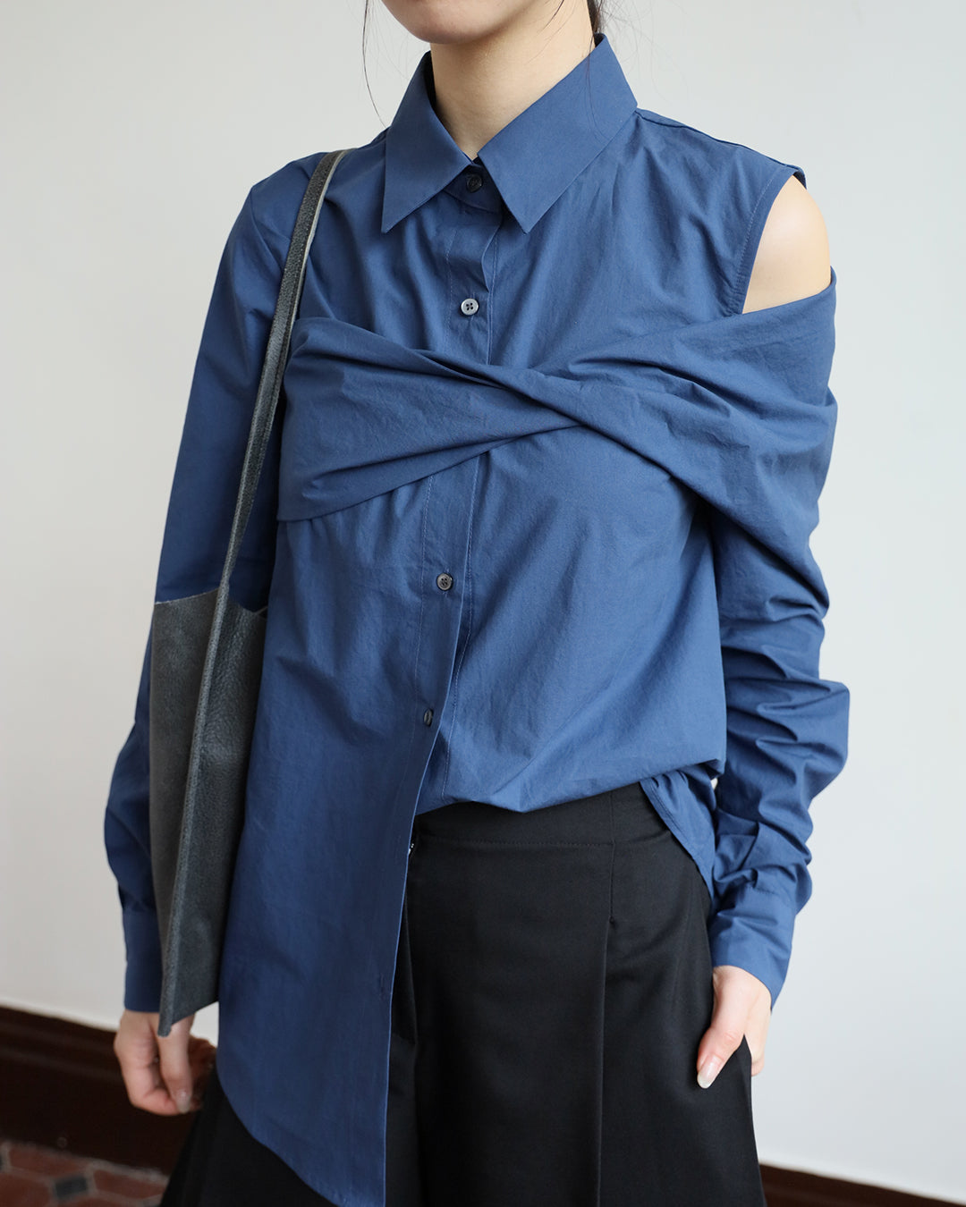 Cut Out Knot Shirt (3 Colors)