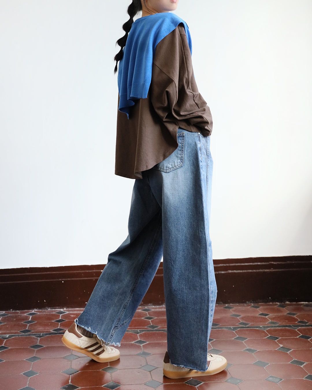 Structured Barrel Jeans (Size S-XL)