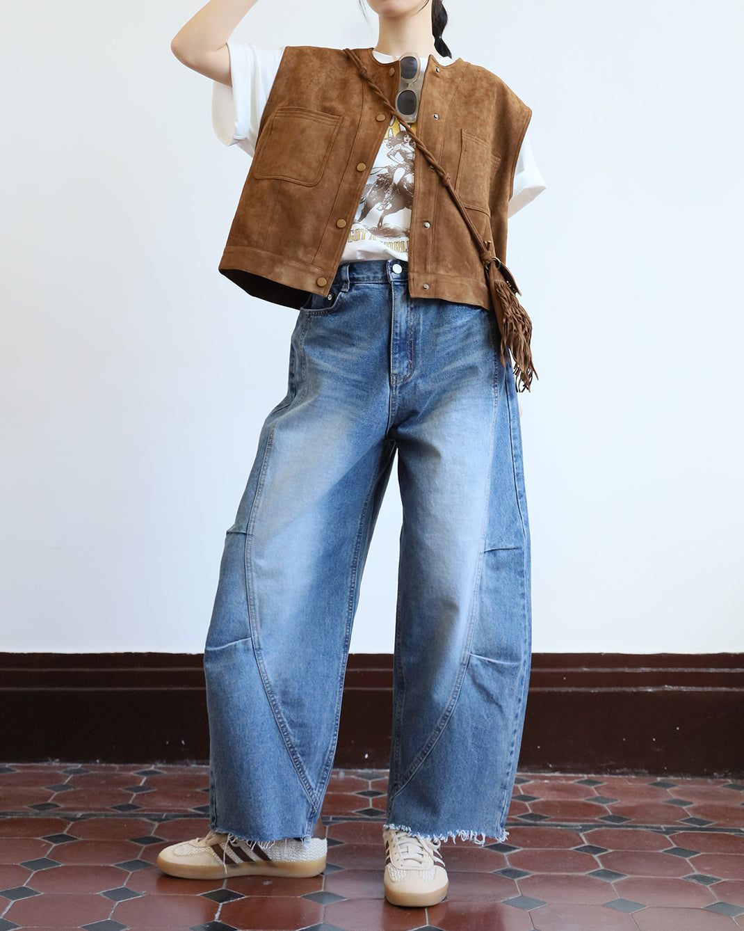 Structured Barrel Jeans (Size S-XL)