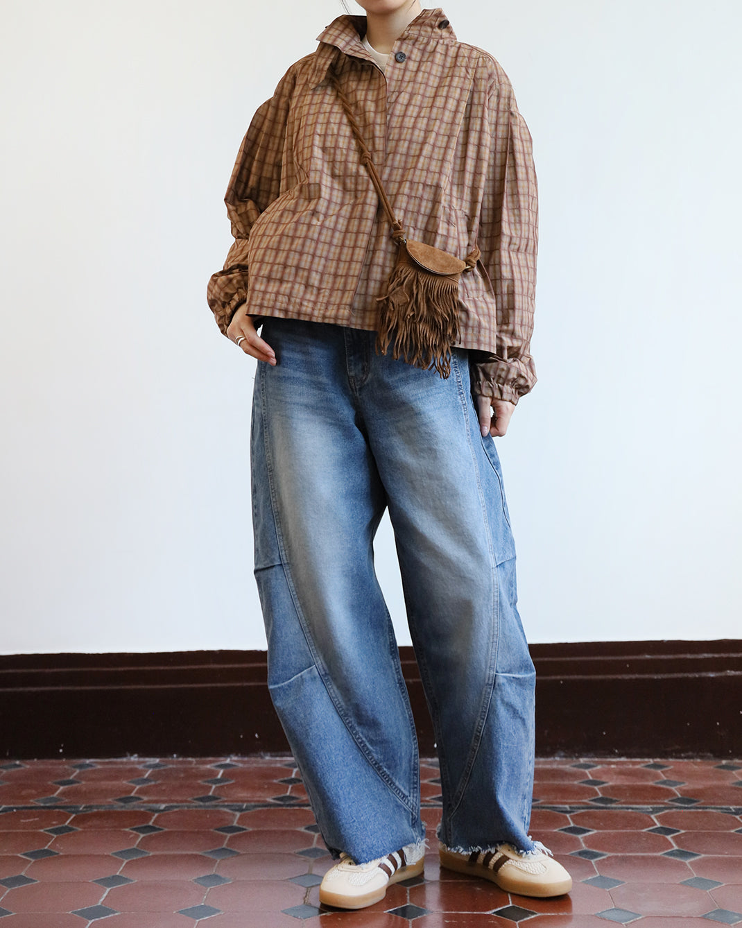 Structured Barrel Jeans (Size S-XL)