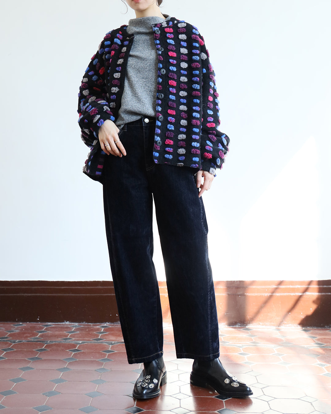 Velvet Denim Pants (2 color) (Size S-M)