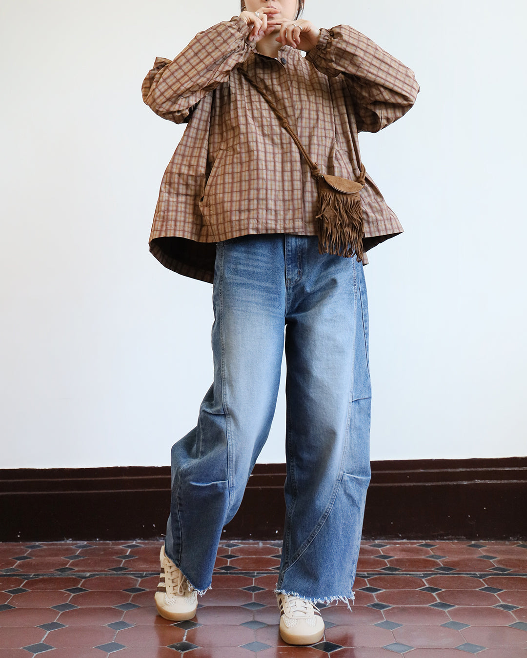 Structured Barrel Jeans (Size S-XL)