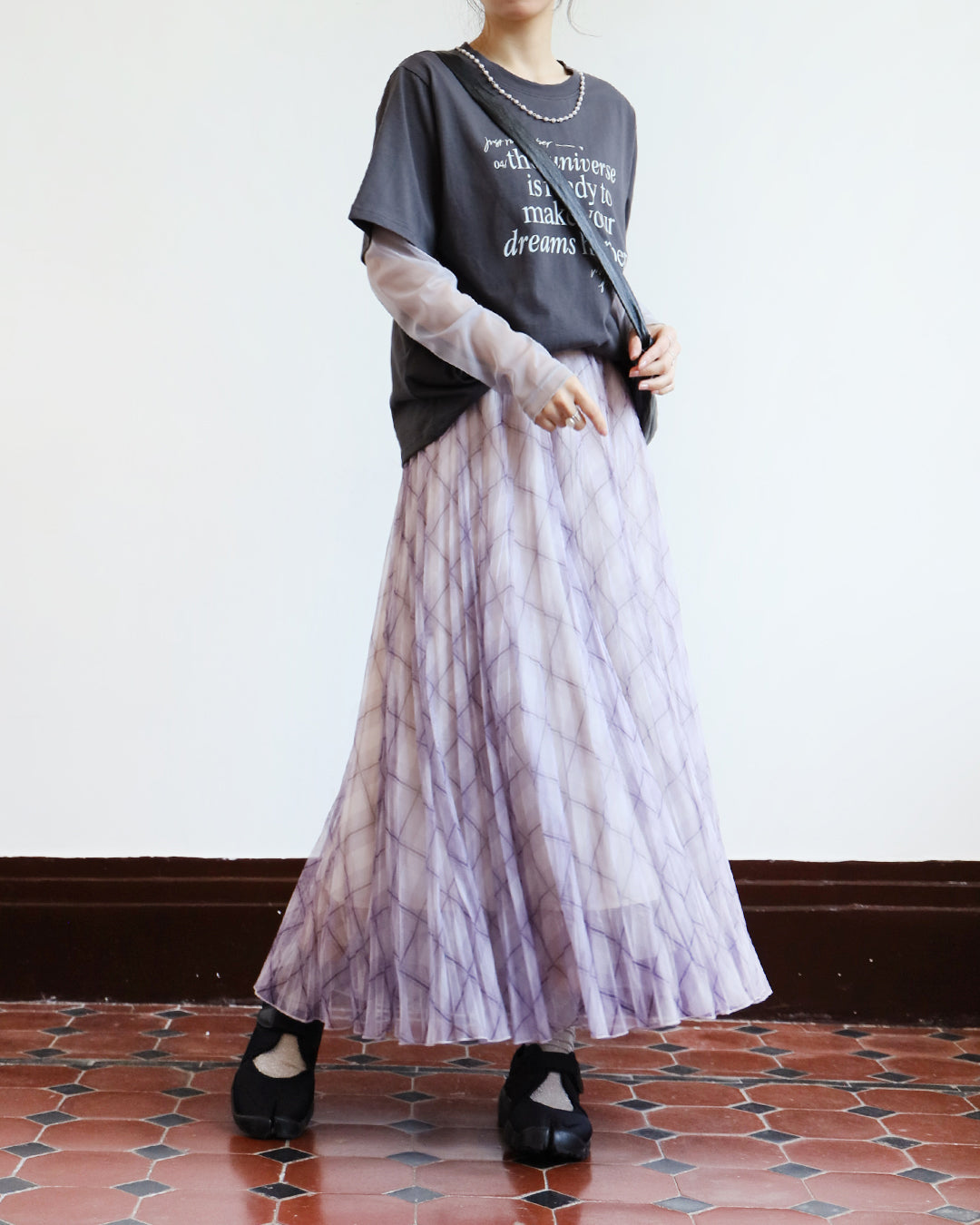 Mesh Layer Checker Skirt