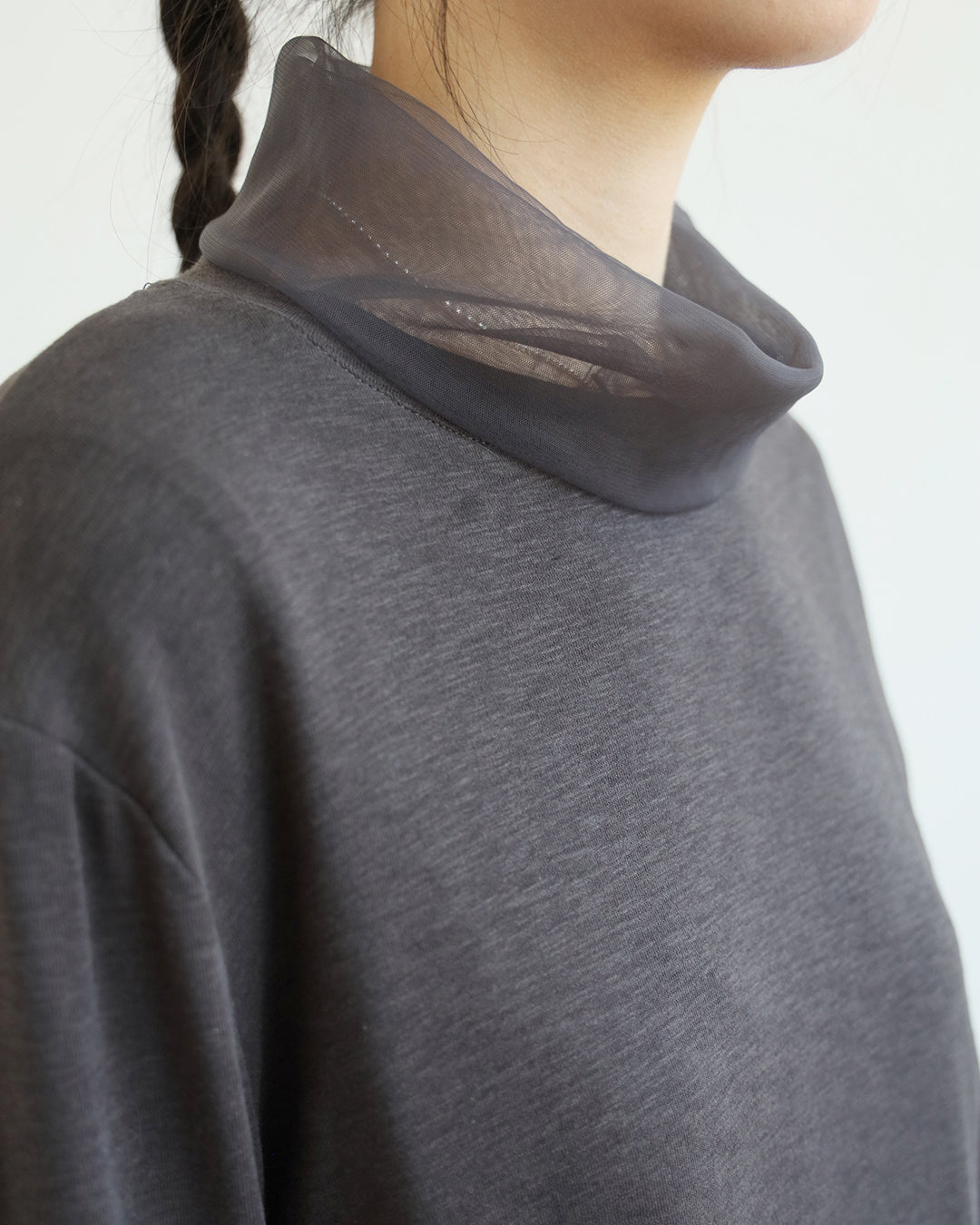Mesh Turtle Neck Top (4 Colors)