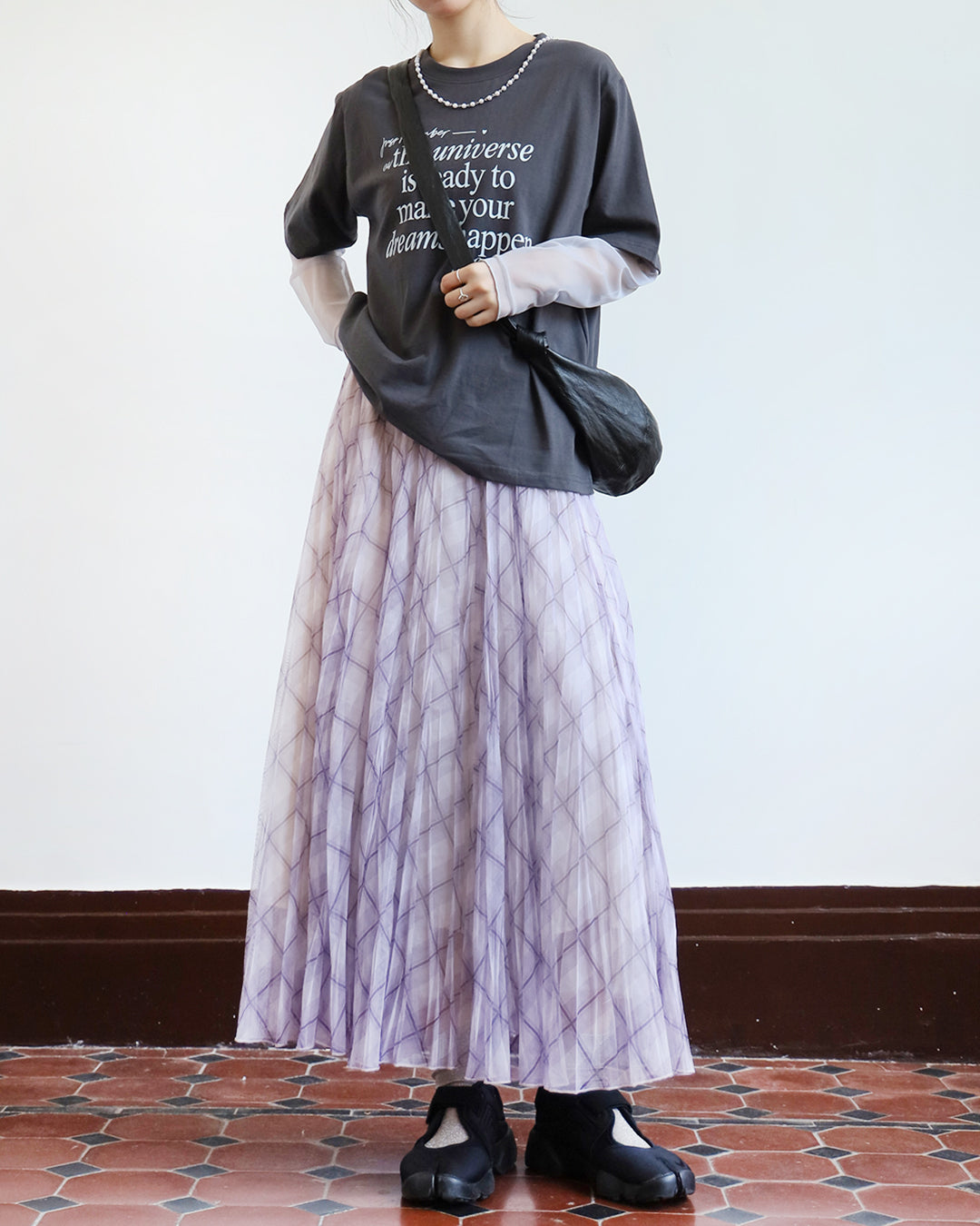 Mesh Layer Checker Skirt