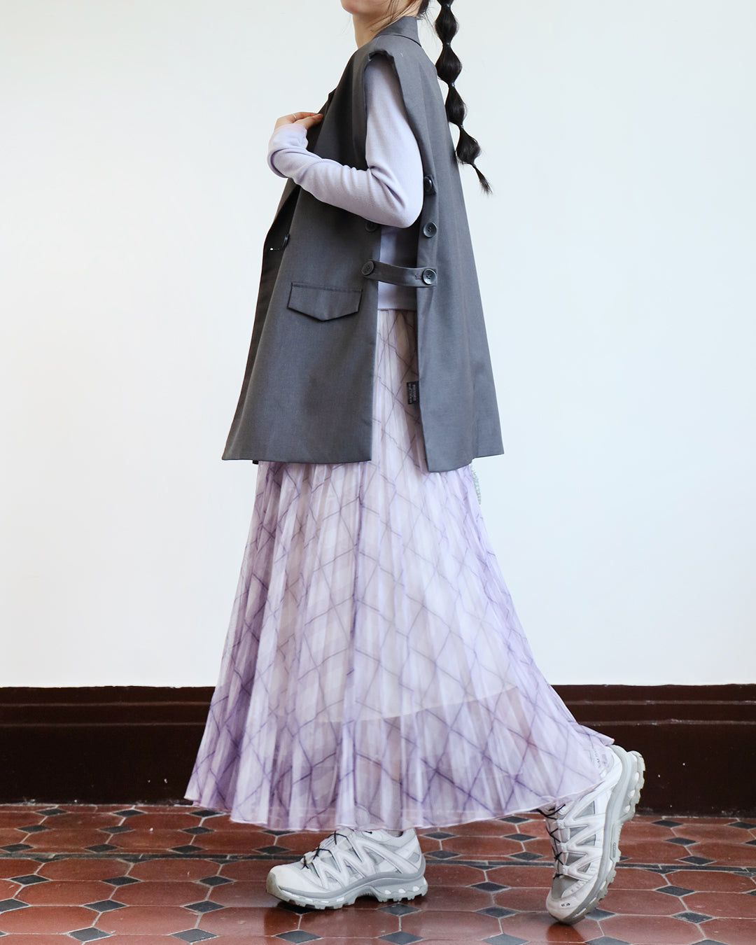 Mesh Layer Checker Skirt