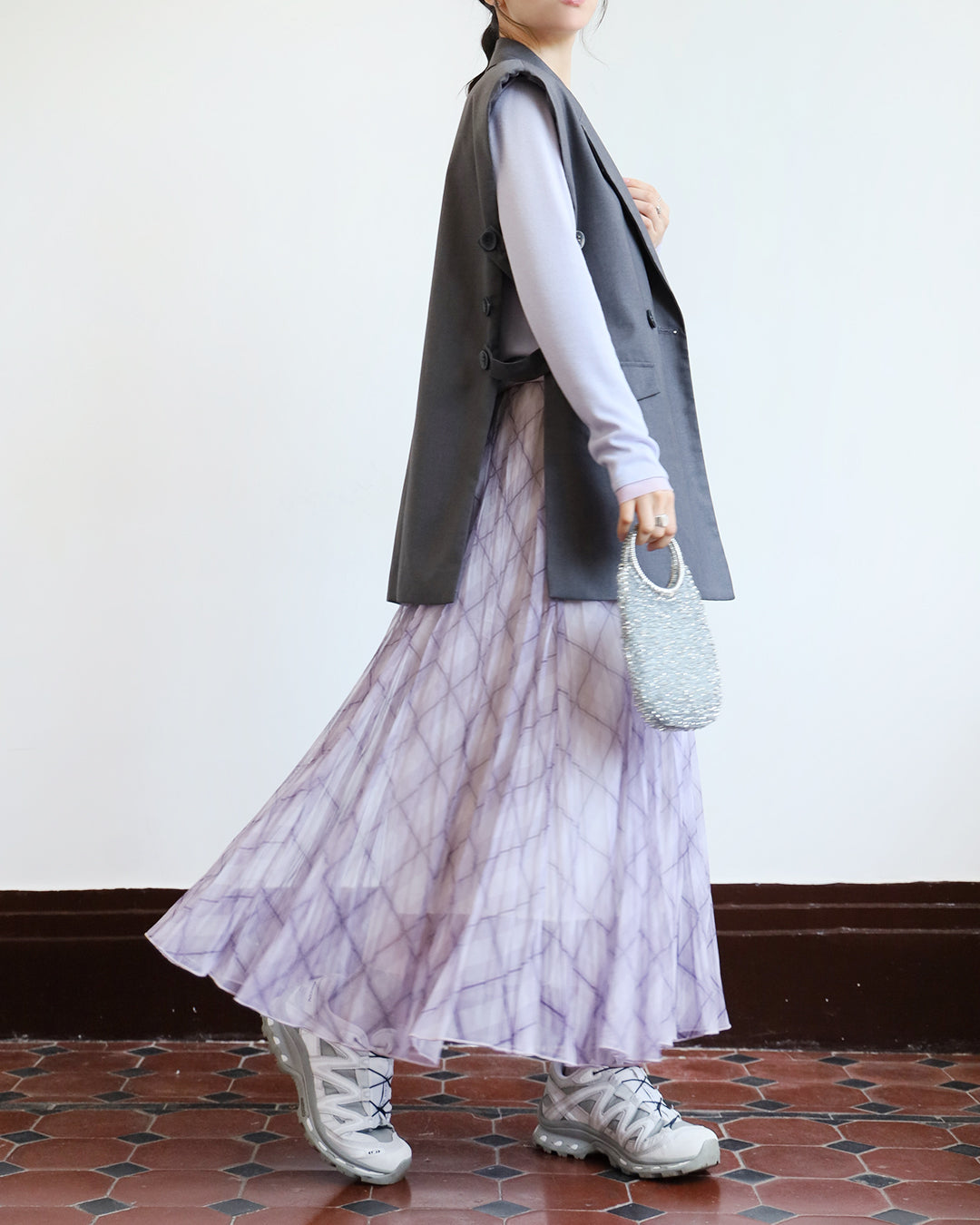 Mesh Layer Checker Skirt