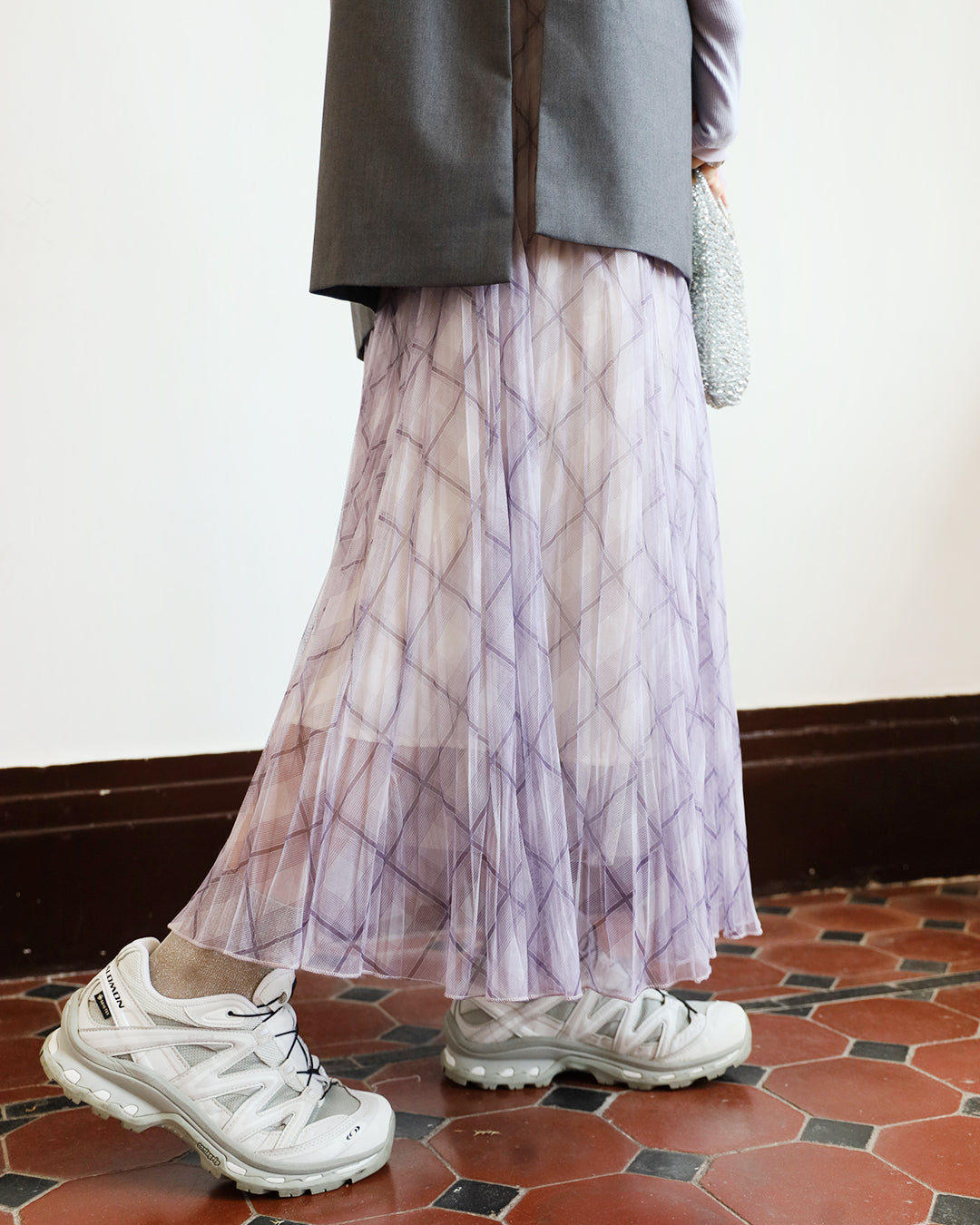Mesh Layer Checker Skirt