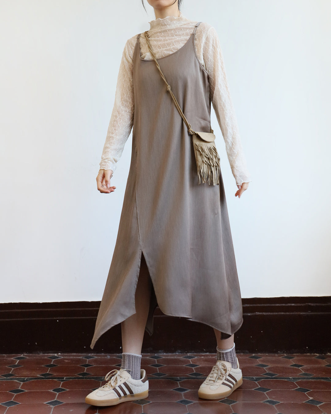 Asymmetric Cami Dress (2 color)