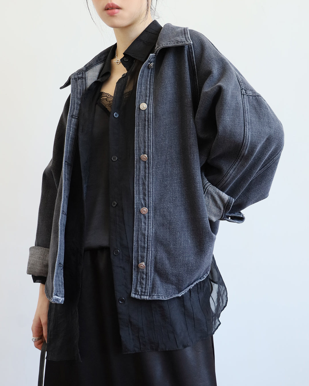 Denim Shirt Jacket (2 Colors)