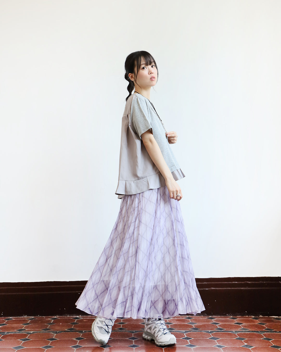 Mesh Layer Checker Skirt