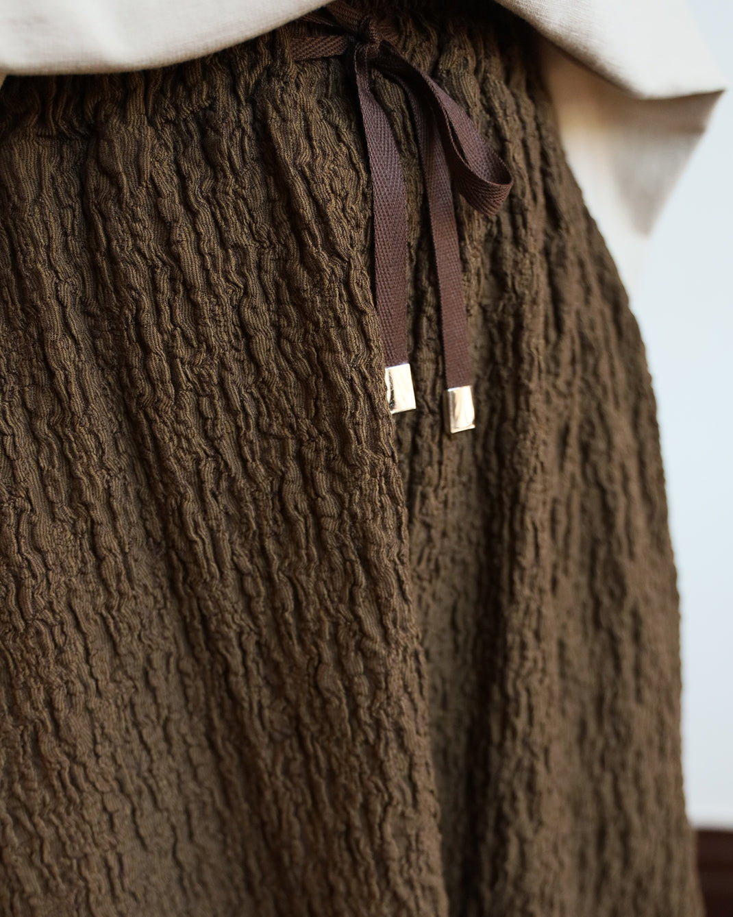 Texture Fabric Skater Skirt (3 color)