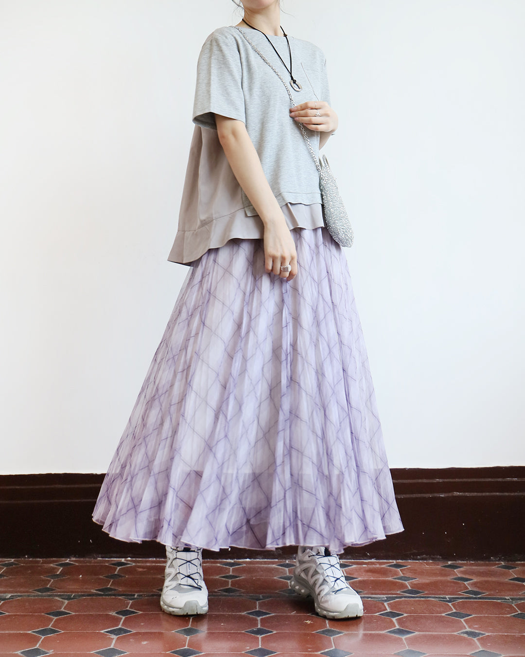 Mesh Layer Checker Skirt
