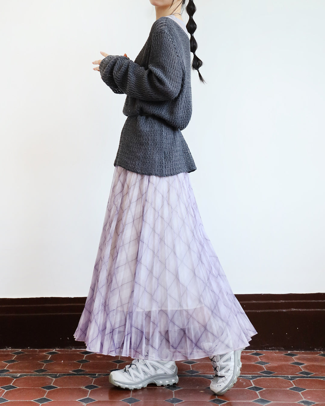 Mesh Layer Checker Skirt