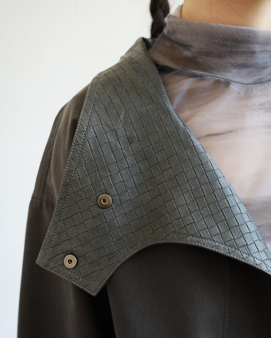 Woven Collar Jacket (2 Colors)
