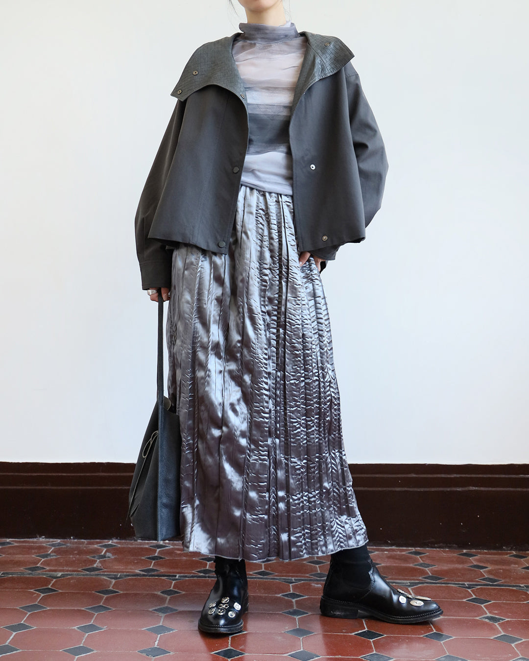 Woven Collar Jacket (2 Colors)