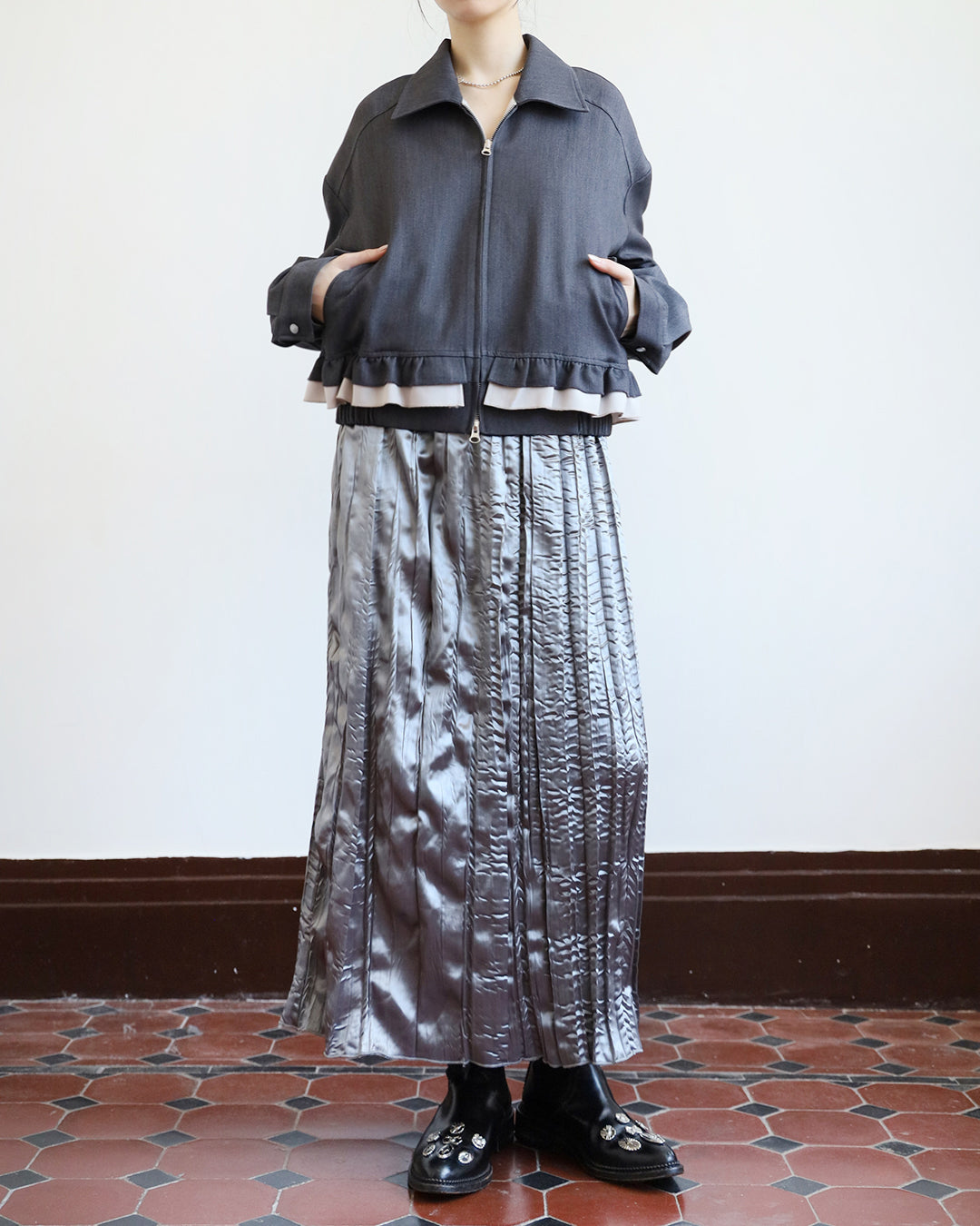 Ruffle Hem Jacket