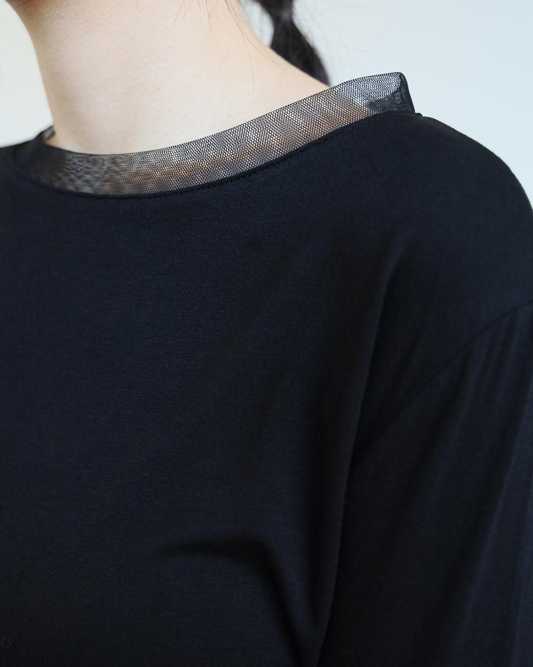 Mesh Trimmed Top (6 color)