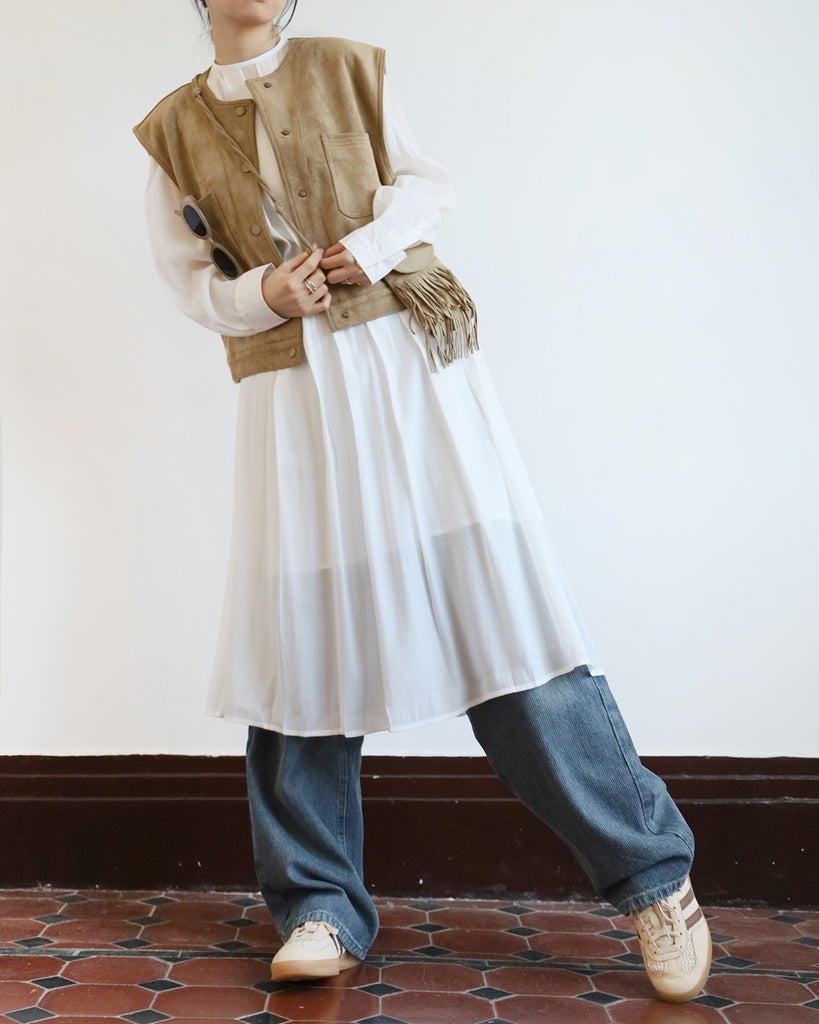 Pleated Dress w/ Inner Dress (2 color)