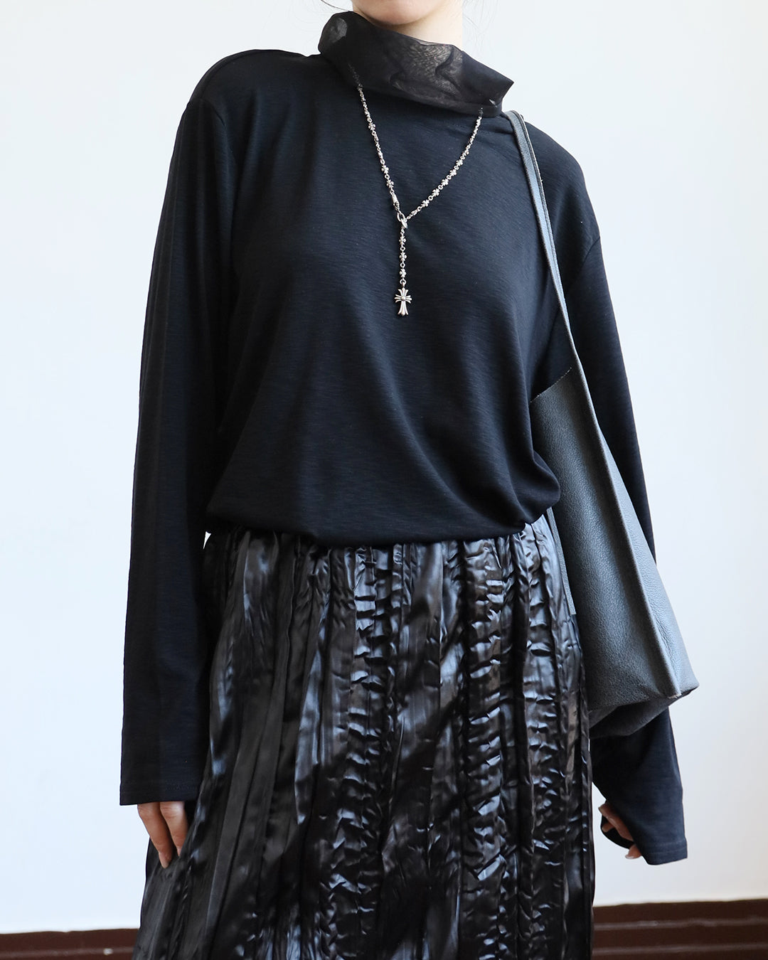 Mesh Turtle Neck Top (4 Colors)
