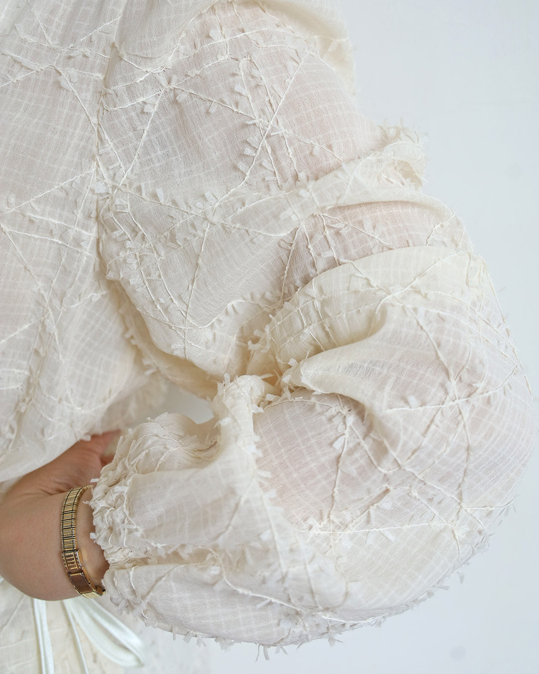 Texture Fabric Drawstring Dress
