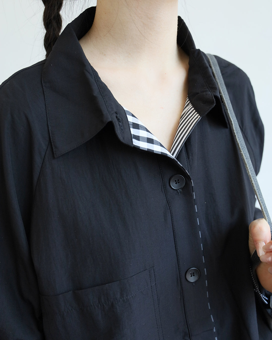 Checker x Pinstripe Layered Top